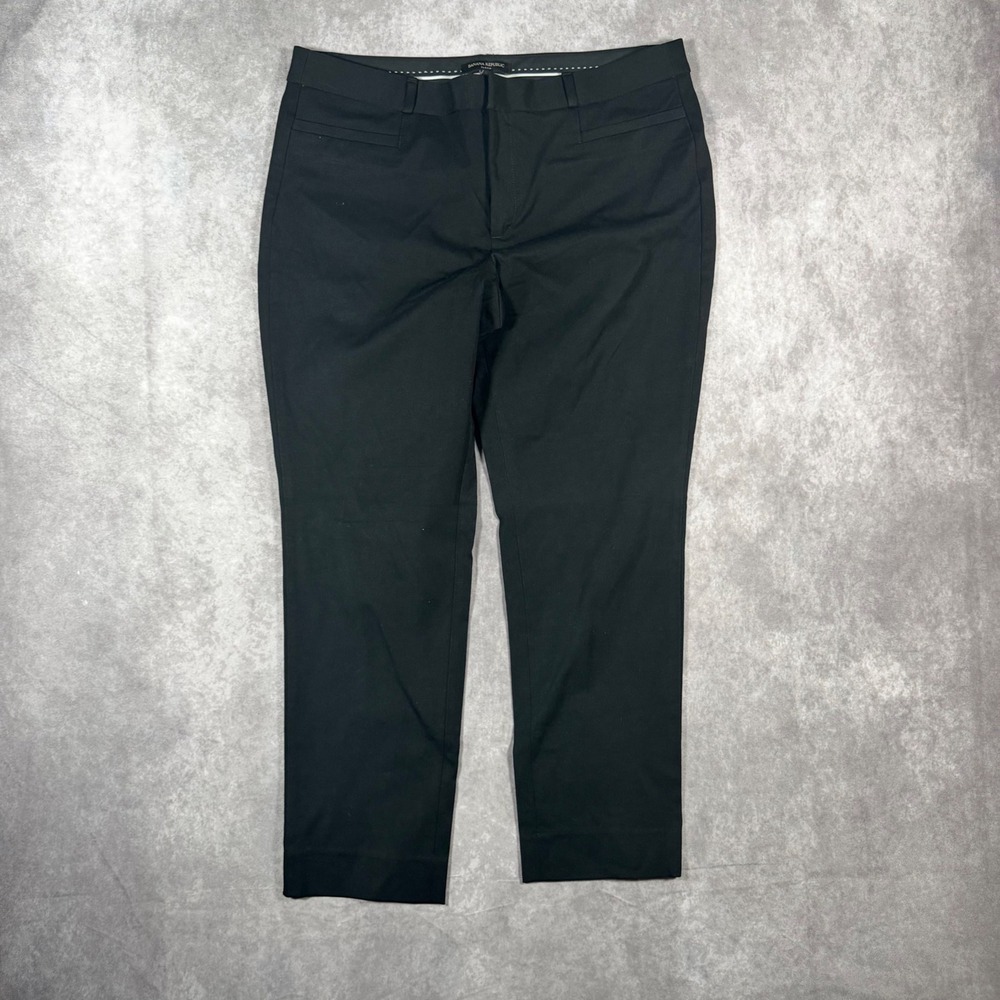 Banana Republic Sloan Black Tailored Slim Fit Trousers Pants 14R NWT Office Work